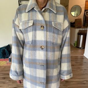 Oversized Plaid Shacket, NWOT